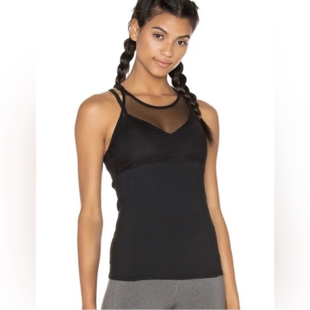 Black Mesh Strappy Tank